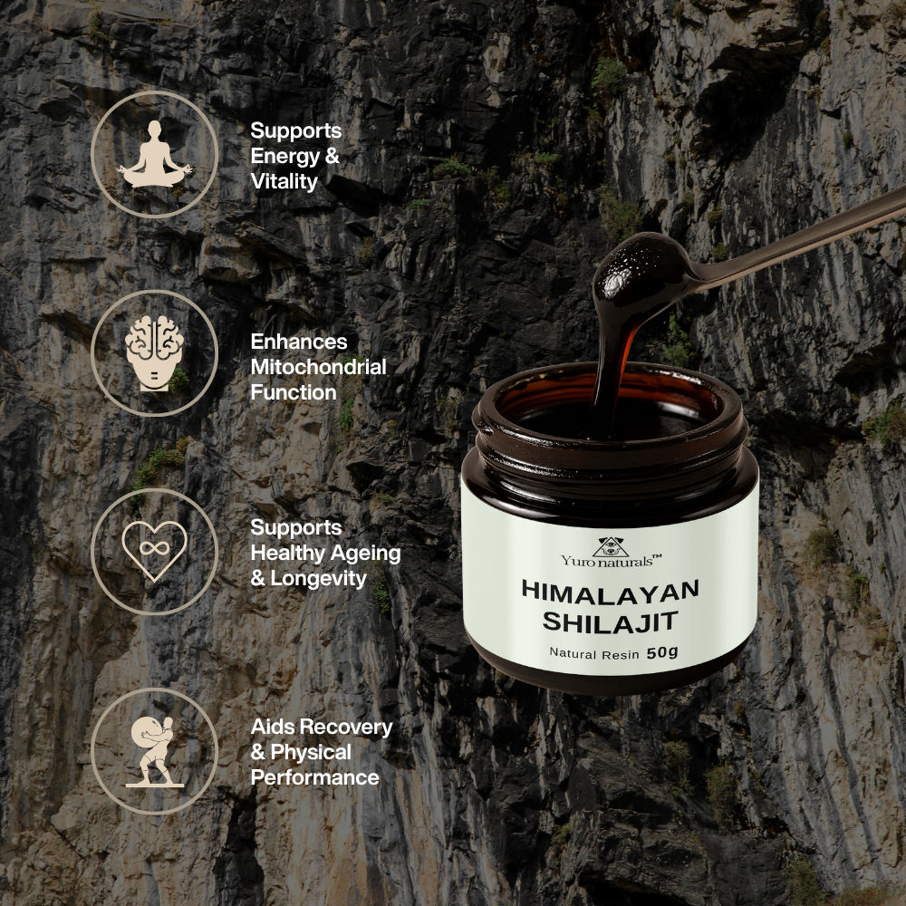 Yuro Naturals™ Shilajit Resin – 50g | Himalayan Fulvic Minerals